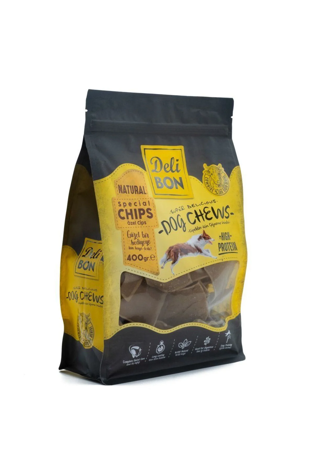 Delibon Gerçek Deriden Natural Cips 400 Gr Torba