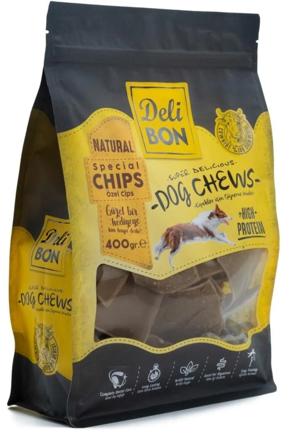 Delibon Gerçek Deriden Natural Cips 400 Gr Torba
