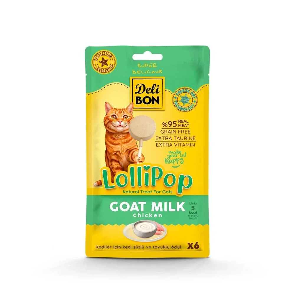 Delibon Lolipop Keçi Sütlü Kedi Ödül Maması 6'lı