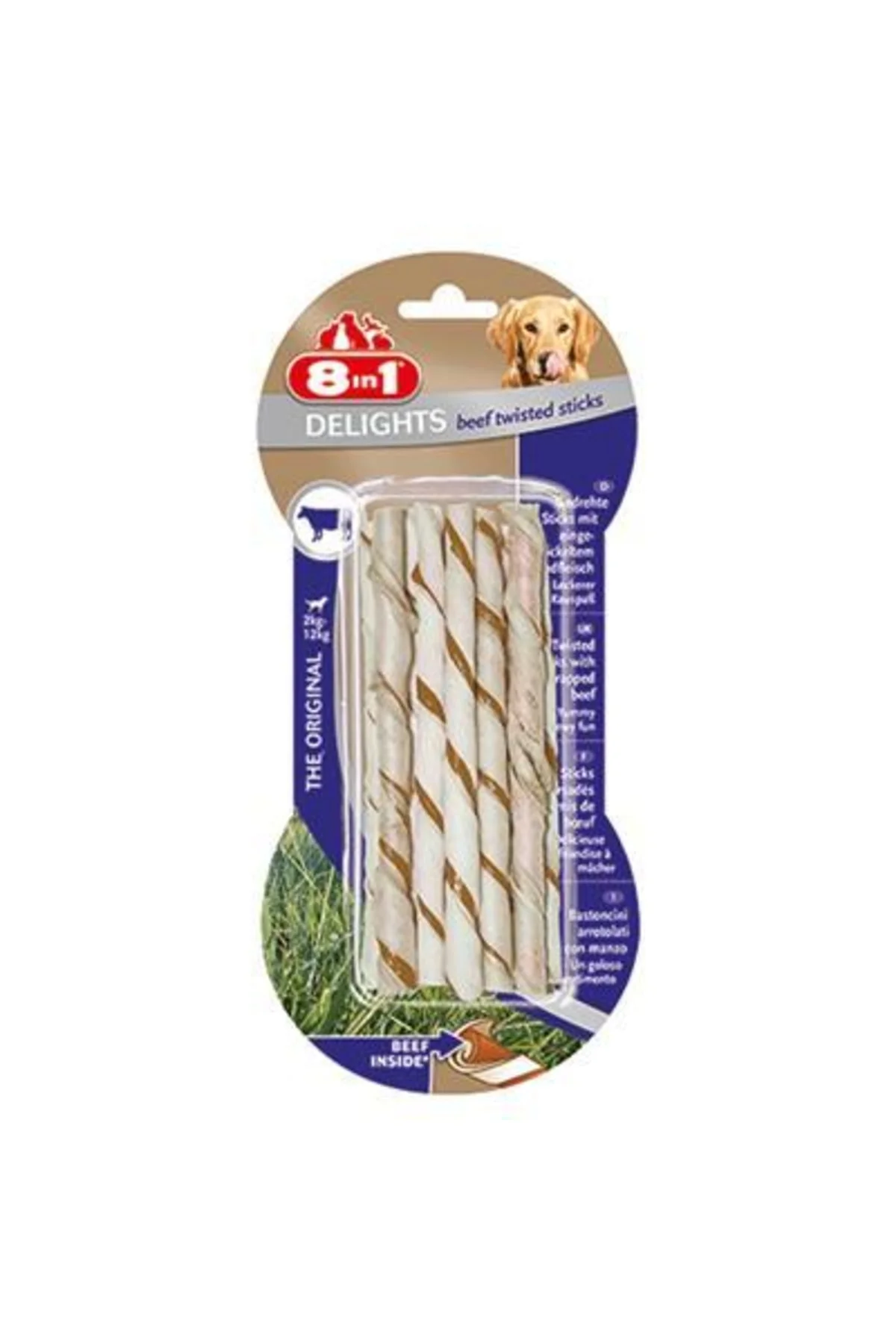 Delight Twisted Sticks Biftekli Ağız Bakım Kemiği Köpek Ödülü 10 