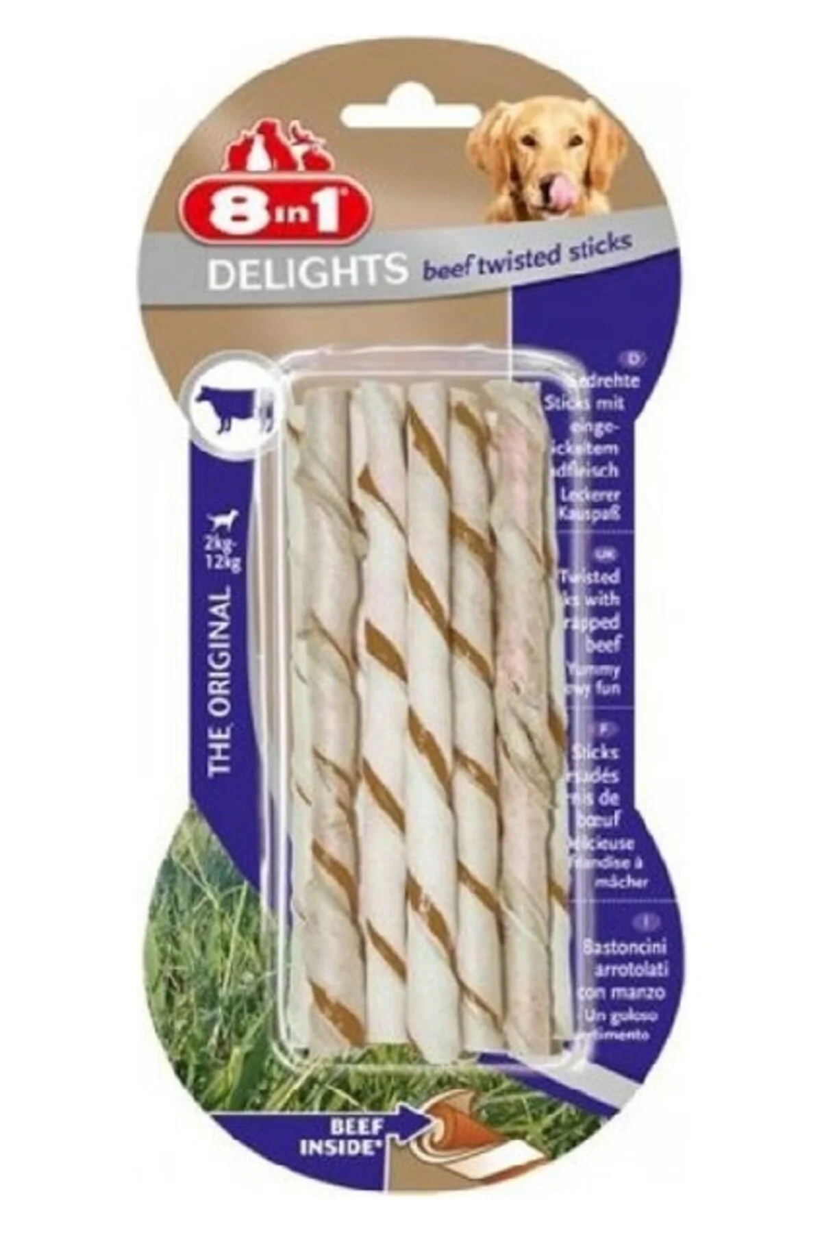 Delights Beef Twisted Sticks Biftekli Burgu Köpek Ödülü 55 gr