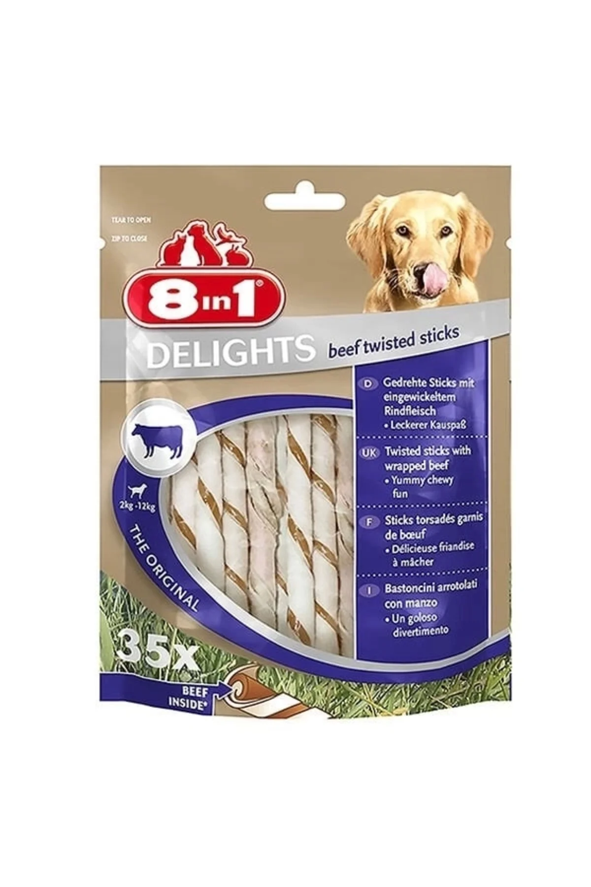 Delights Biftekli Köpek Ödül Çubuğu 35 Li