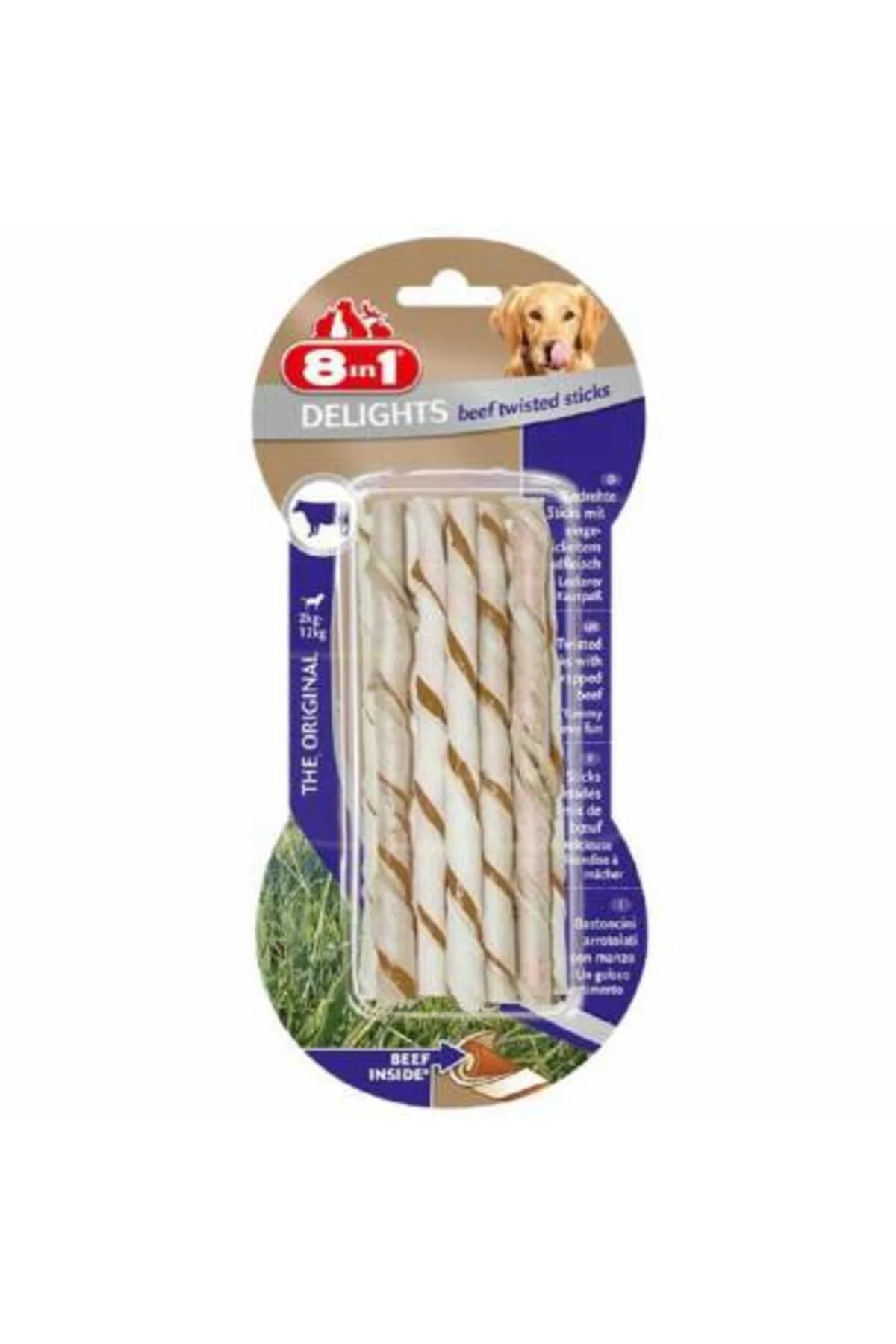 Delights Bones Biftekli Twested Sticks Burgu Çubuğu Köpek Ödülü 5