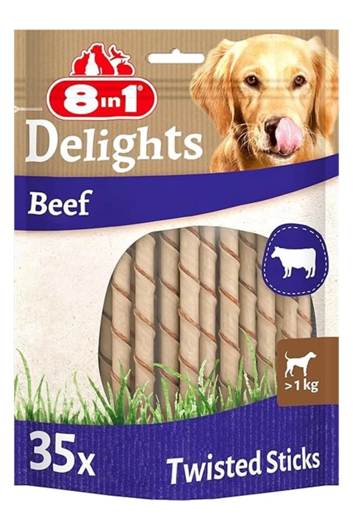Delights Köpekler Için Biftekli Ödül Çubuğu 35 adet 190 gr SKT:12