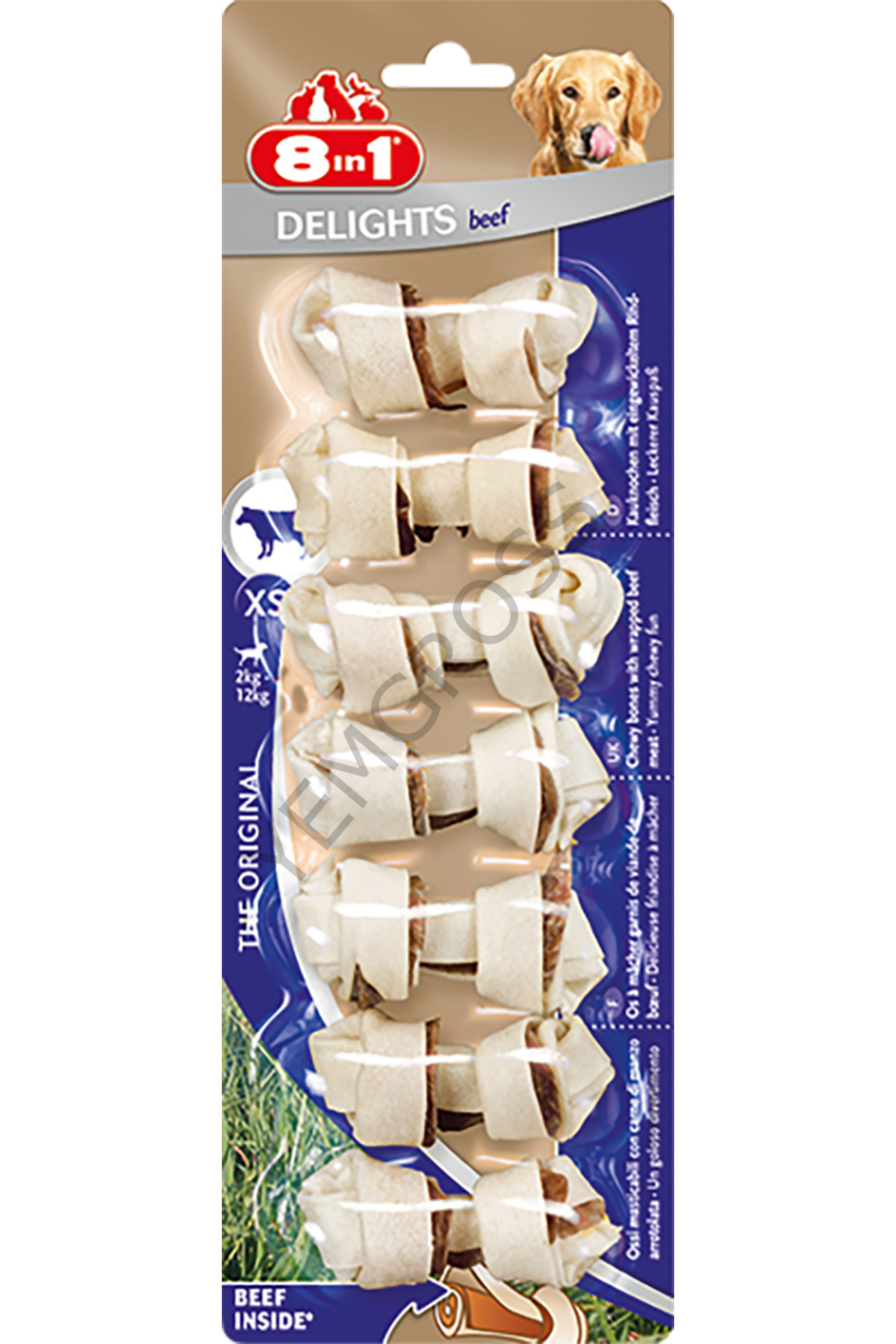 Delights Sığır Etli Köpek Ödül Kemiği XS 84gr