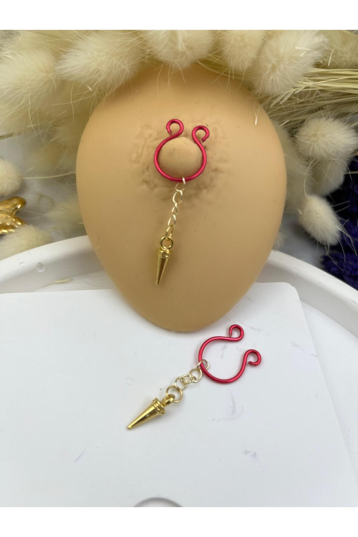 Arescollection Delik Gerektirmeyen Sikiştirma Sahte Fake Meme Ucu Nipple Piercin