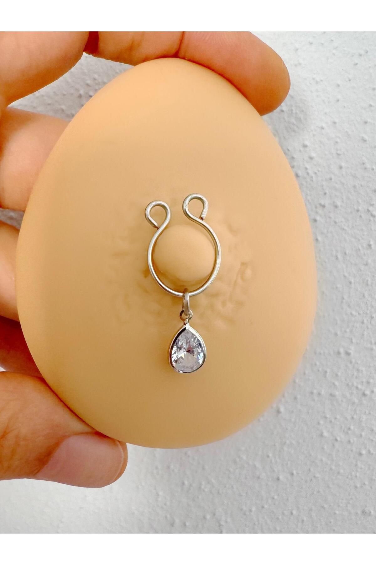 delik gerektirmeyen sıkıştırma fake meme ucu nipple piercingi