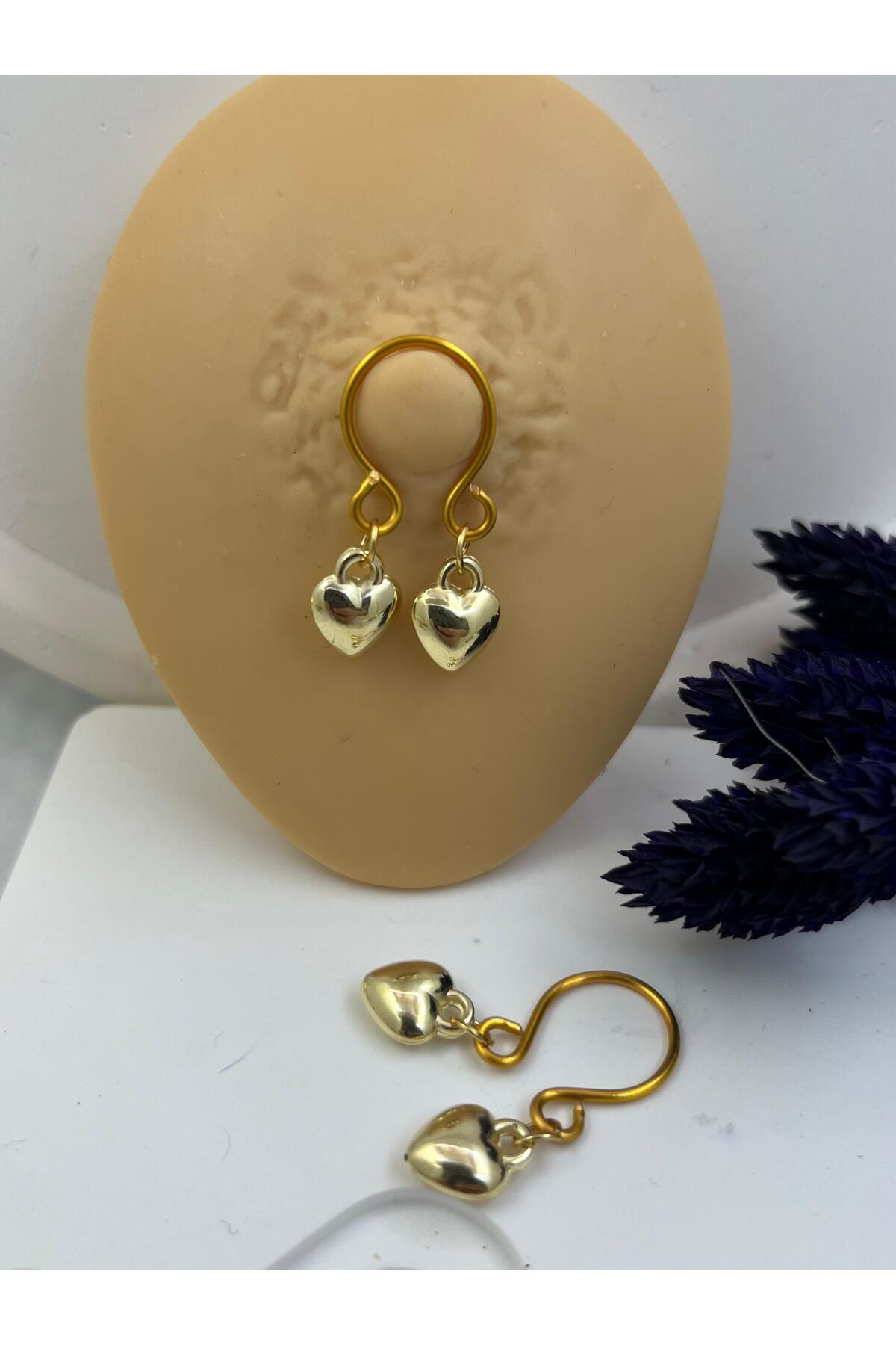 Delik gerektirmeyen sıkıştırma meme ucu nipple piercingi