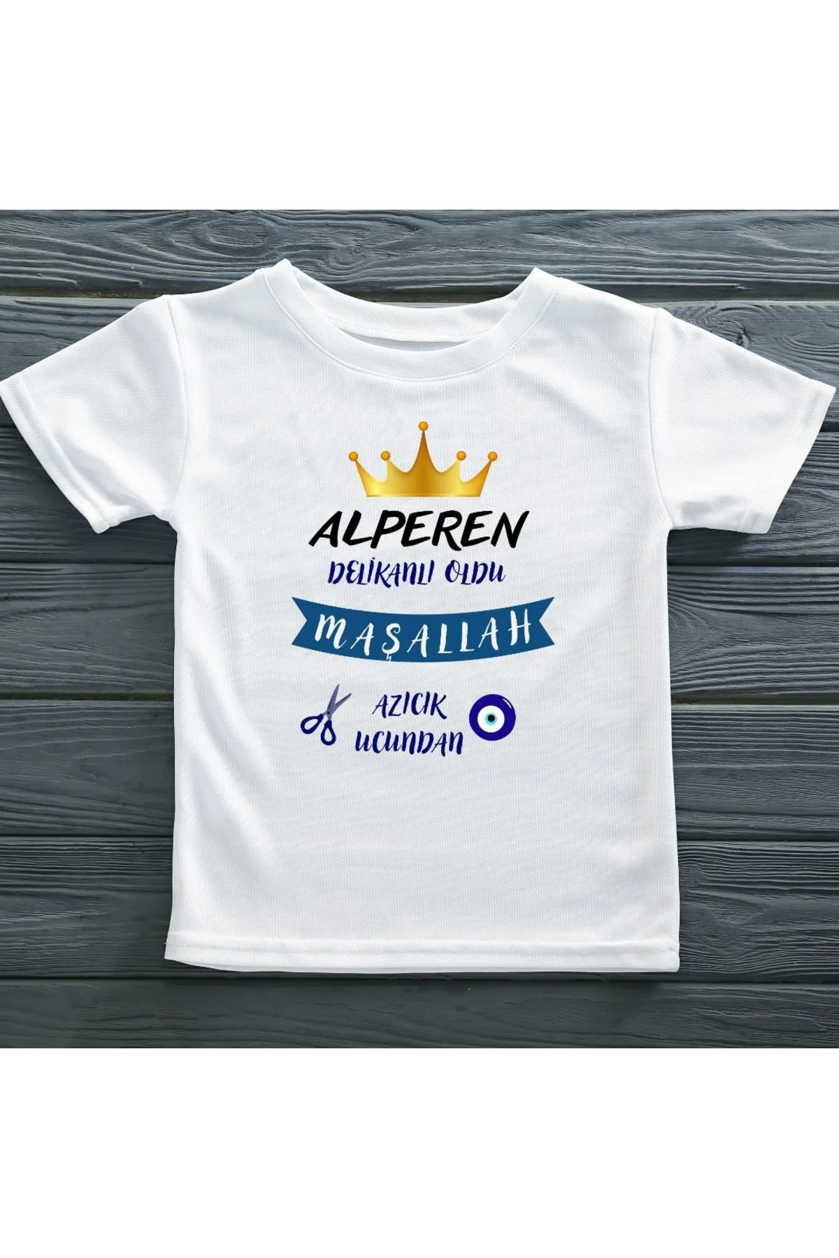Delikanlı Oldu Maşallah Azıcık Ucundan Yazılı Kişiye özel Çocuk Tişörtü
