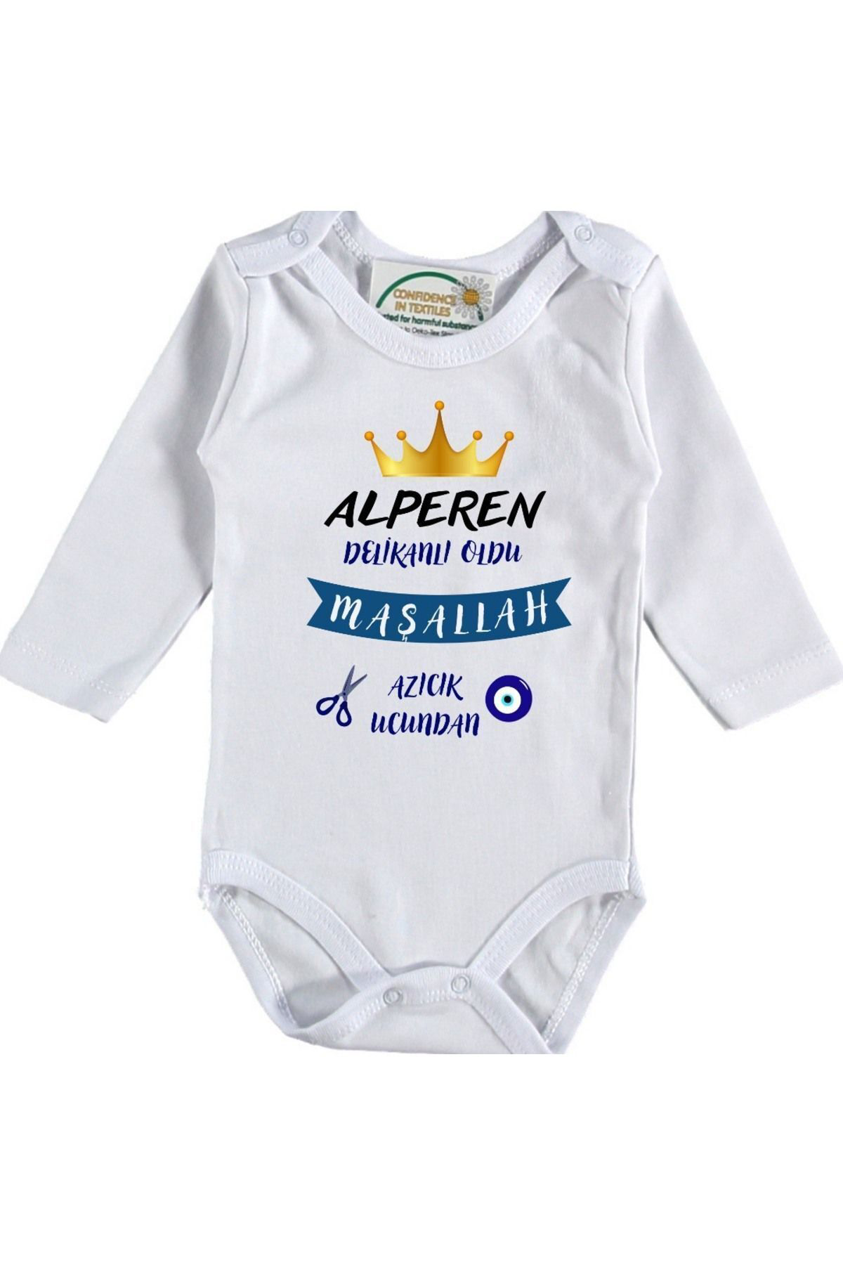 Delikanlı Oldu Maşallah Azıcık Ucundan Yazılı Kişiye özel Bebek Z