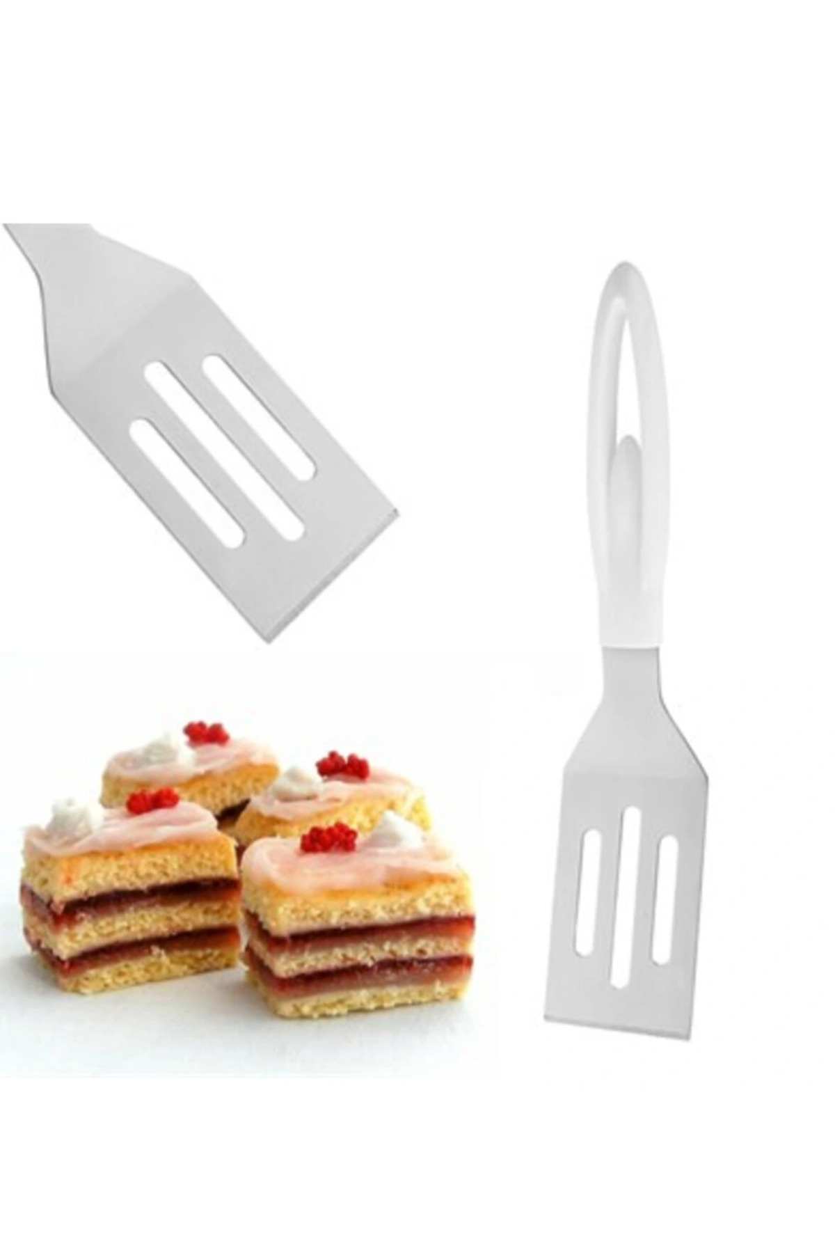 Delikli Metal Spatula - Balerin Spatula Delikli Metal Spatula - Balerin Spatula