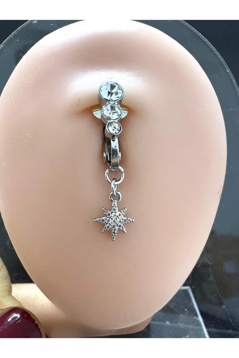 Arescollection Deliksiz ( Delik Gerektirmeyen ) Klipsli Sıkıştırmalı Zirkon Taşl