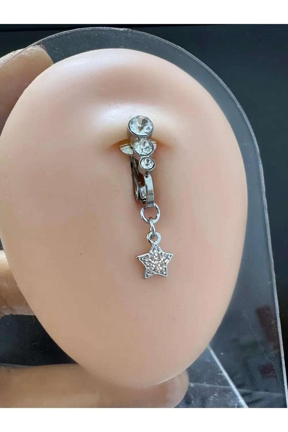 Arescollection Deliksiz ( Delik Gerektirmeyen ) Klipsli Sıkıştırmalı Zirkon Taşl