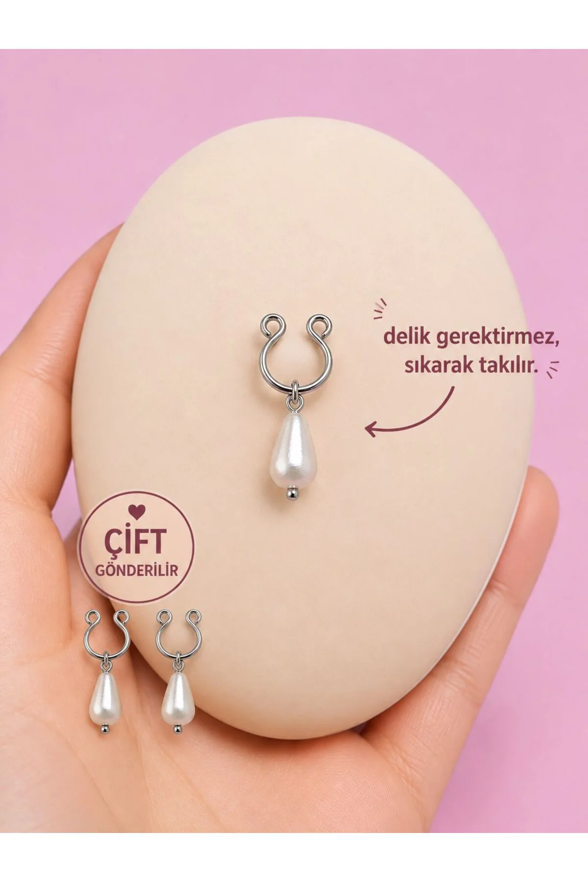 DELİKSİZ KULLANIMA UYGUN NİPPLE MEME UCU SIKIŞTIRMA PİERCİNG Fiyatı, Yorumları ve Özellikleri