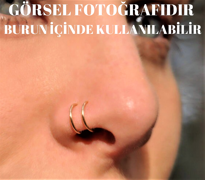 DELİKSİZ SIKIŞTIRMA FAKE DUDAK BURUN KULAK KIKIRDAK SEPTUM 316L C