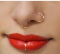 DELİKSİZ SIKIŞTIRMA FAKE PİERCİNG TÜM BÖLGELERE UYGUN  2 ADET PİE