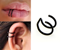 DELİKSİZ SIKIŞTIRMA FAKE DUDAK BURUN KULAK KIKIRDAK SEPTUM 316L C