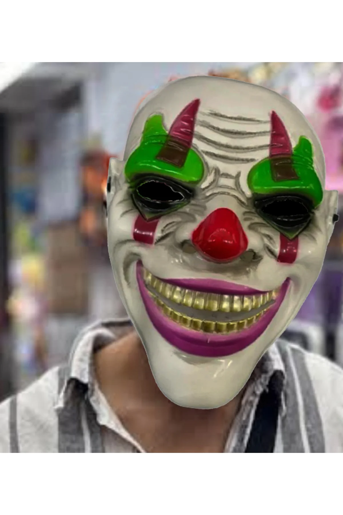 Delirten Gülüş Psikopat Palyaço Temalı Joker Maskesi (5060)