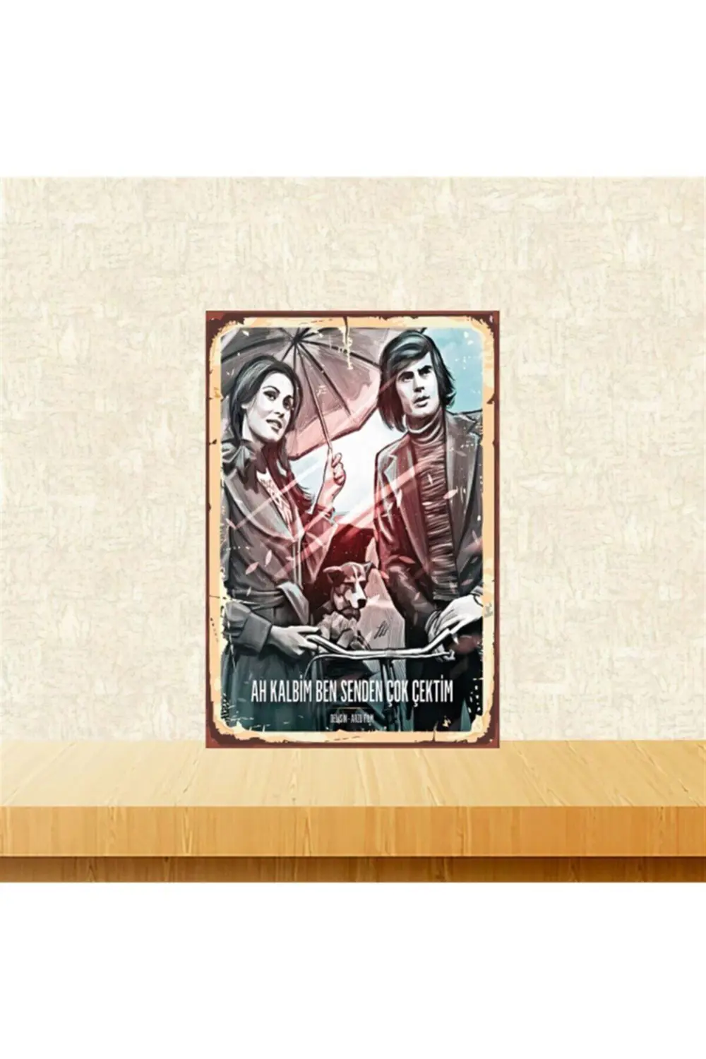 Delisin Ben Senden Çok Çektim 20-30 Cm Retro Ahşap Poster Tkfx440