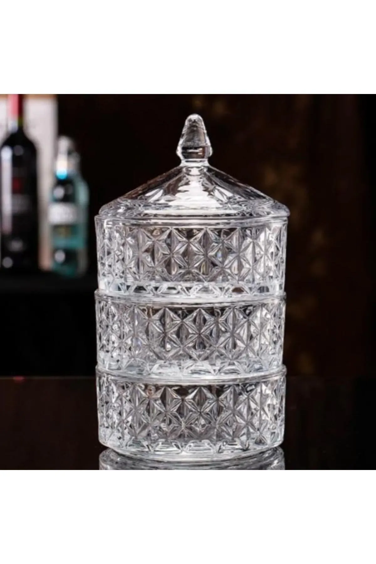 Just Cheap Store Delisoga 3 Katlı Cam Kurabiyelik Pak-417