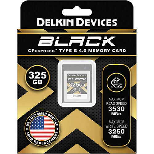 Delkin Devices Delkin Black Cfexpress Type B 4.0 Memory Card 325Gb Delkin Devices Delkin Black Cfexpress Type B 4.0 Memory Card 325Gb