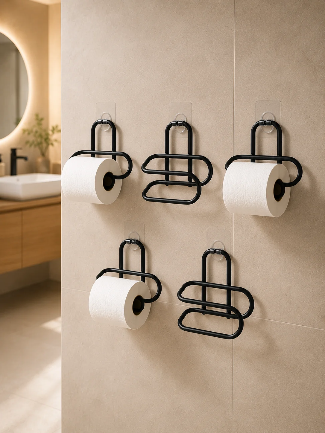 Delmeden Monte Tuvalet Kağıdı Askısı Siyah Metal Yapışkanlı Banyo Kağıtlığı 5’li Set Fiyatı, Yorumları ve Özellikleri