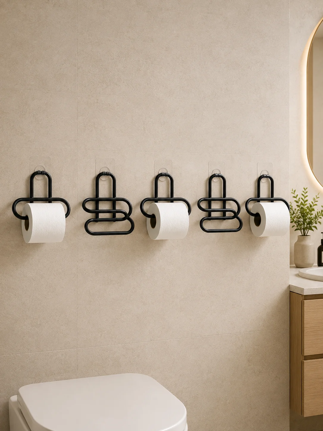 Delmeden Monte Tuvalet Kağıdı Askısı Siyah Metal Yapışkanlı Banyo Kağıtlığı 5’li Set Fiyatı, Yorumları ve Özellikleri