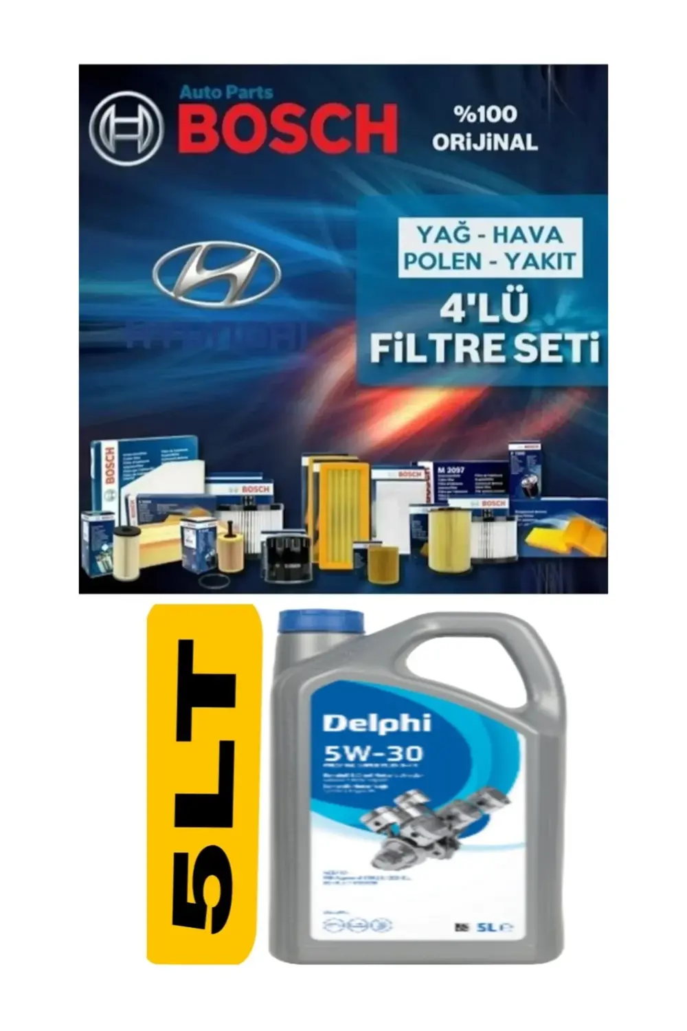 Delphi 5w-30 5 Lt Dpf 2025 Hyundai Accent Era 1.5 Uyumlu Crdı Fil