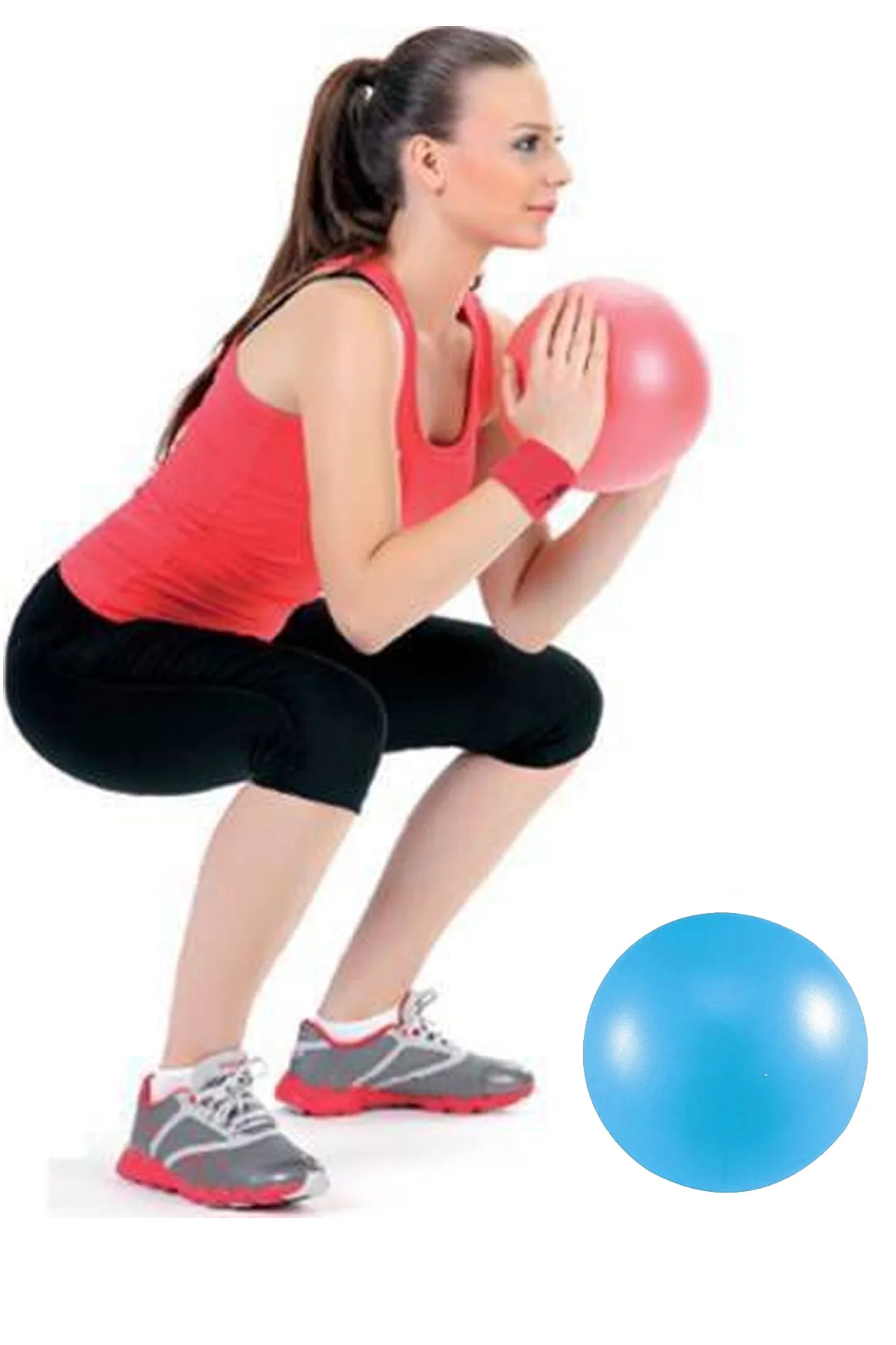 Delux 20 Cm Turkuaz Pilates Topu Jimnastik Yoga Plates Egzersiz T