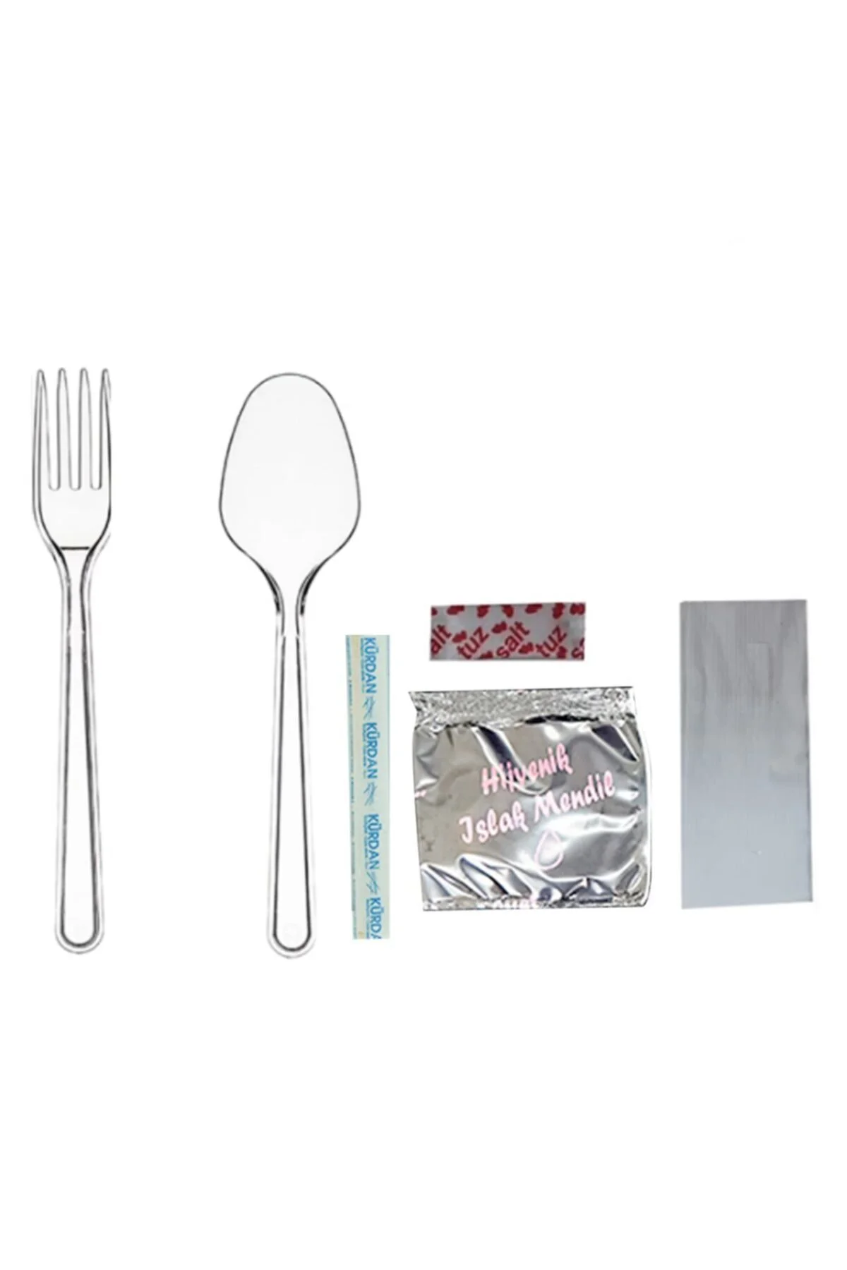 Delüx Paket 6'lı Tek Kullanımlık Plastik Kaşık-çatal Seti 100 Ade