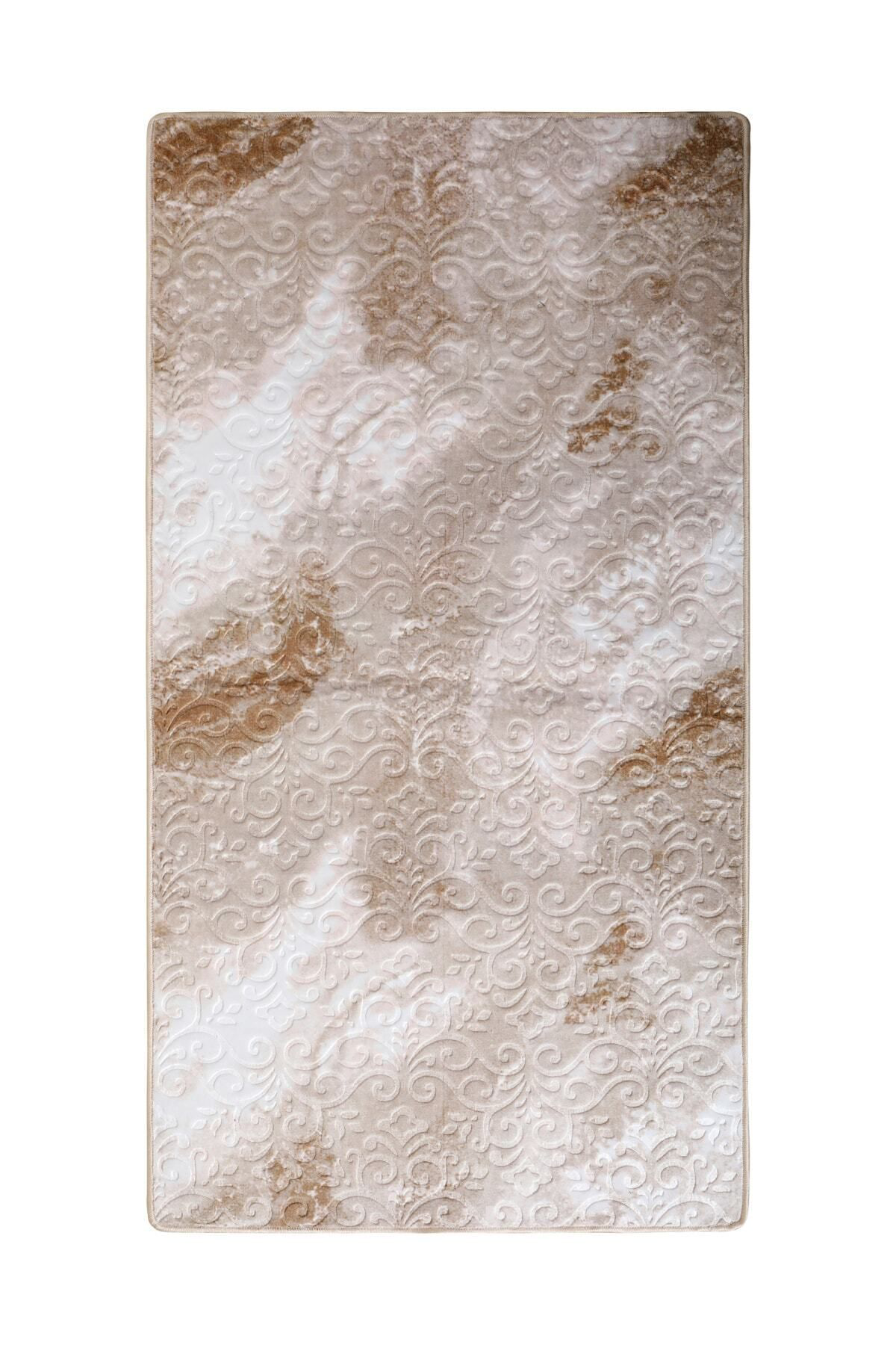 Delüxe Devetüyü Saçaksız Siyah Taban Yeni Kabartmalı Model Halısı