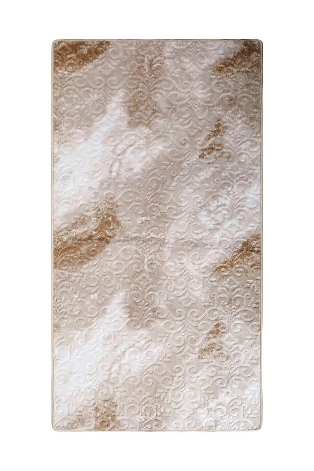 Delüxe Devetüyü Saçaksız Siyah Taban Yeni Kabartmalı Model Halısı