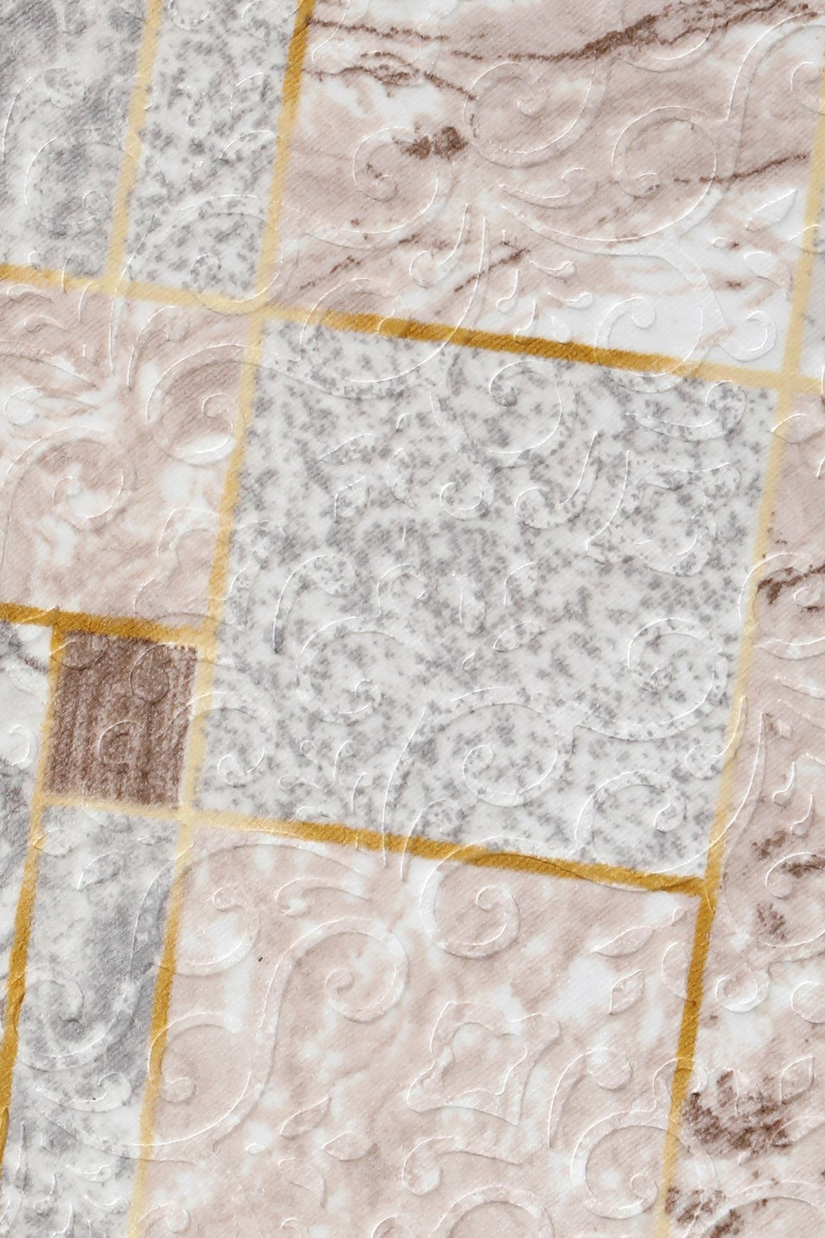 Delüxe Halı Vizon Gri Saçaklı Siyah Taban Yuvarlak Halı Model Banyo Paspası 80x80 Delüxe Halı Vizon Gri Saçaklı Siyah Taban Yuvarlak Halı Model Banyo Paspası 80x80
