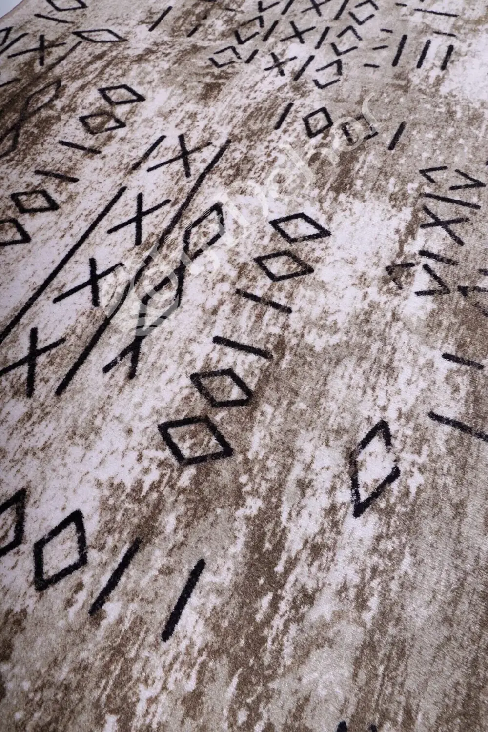 Delüxe Iskandinav Kahve Yuvarlak Saçaklı Deri Taban Yeni Model Ha