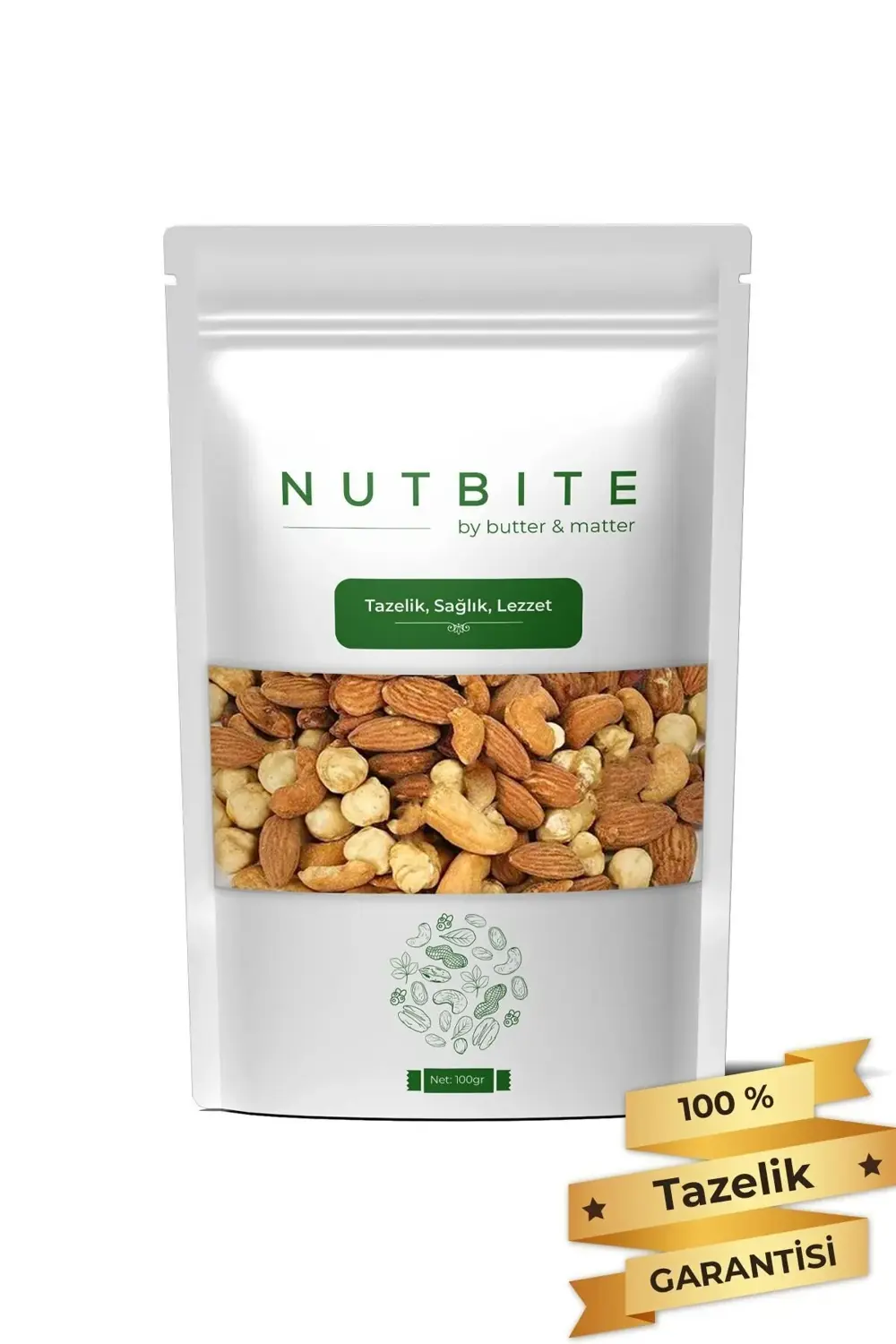 Deluxe Karışık 100gr - Kavrulmuş Kabuksuz Karışık Kuruyemiş - Tap