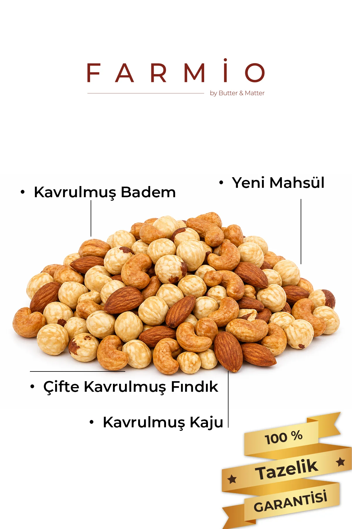 Deluxe Karışık 500 gr - Kavrulmuş Kabuksuz Karışık Kuruyemiş - Ta