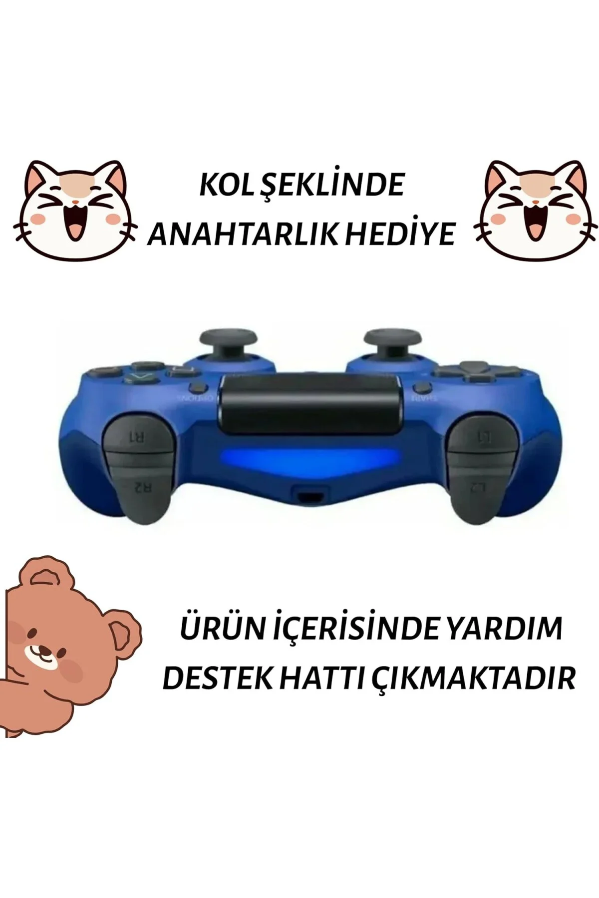 Deluxe PS4 ve PC Uyumlu Bluetooth Gamepad – Kablosuz Oyun Kolu & 