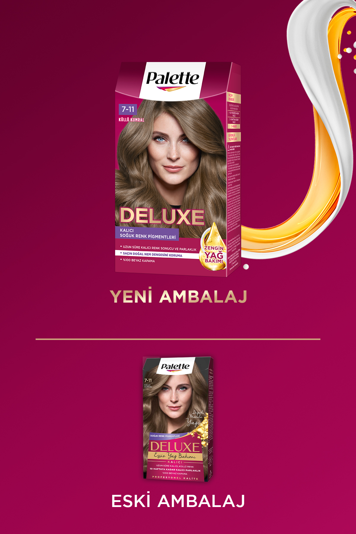 Palette Deluxe Saç Boyası 7.11 Küllü Kumral