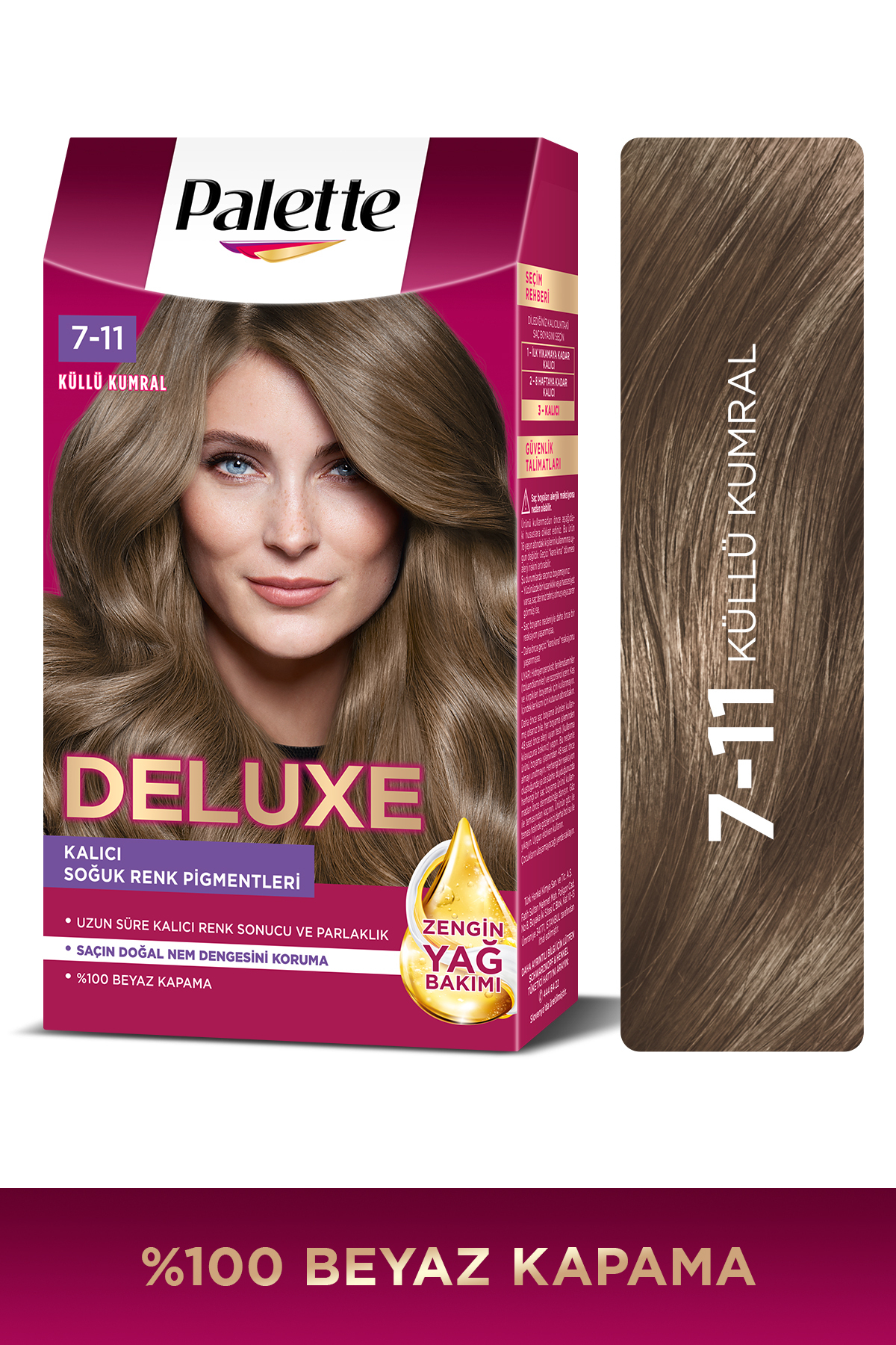 Palette Deluxe Saç Boyası 7.11 Küllü Kumral