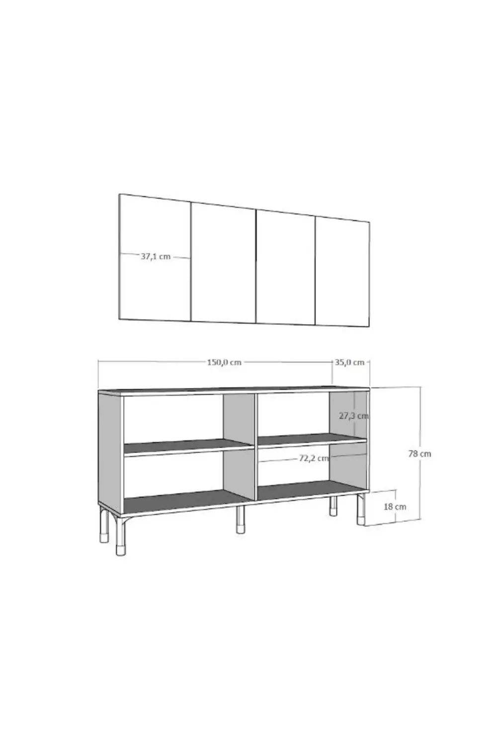 DEMETCT (KB150) KONSOL ANTRASİT-GÜMÜŞ