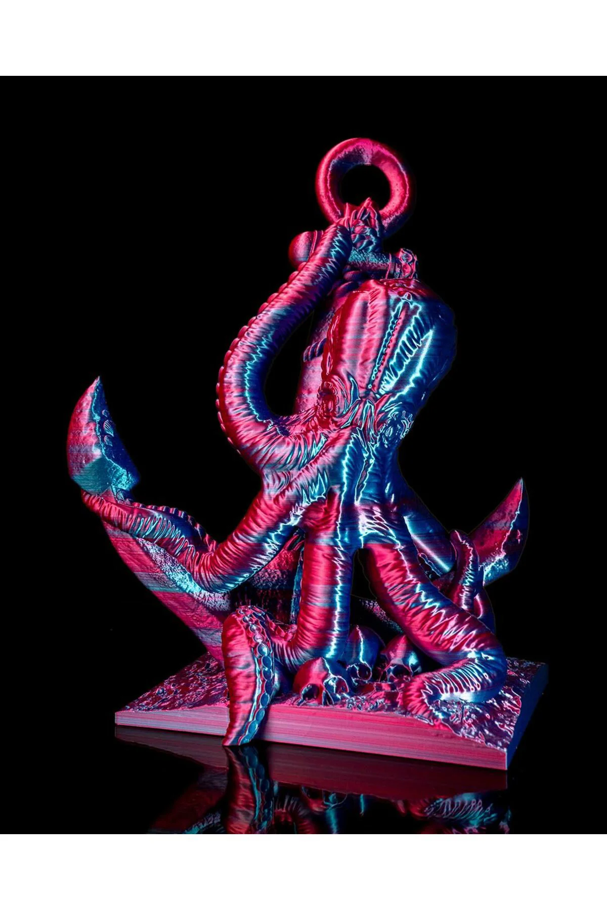Demir Atan Kraken Obje Ahtapot Masaüstü Dekoratif Obje Büyük Boy 25CM