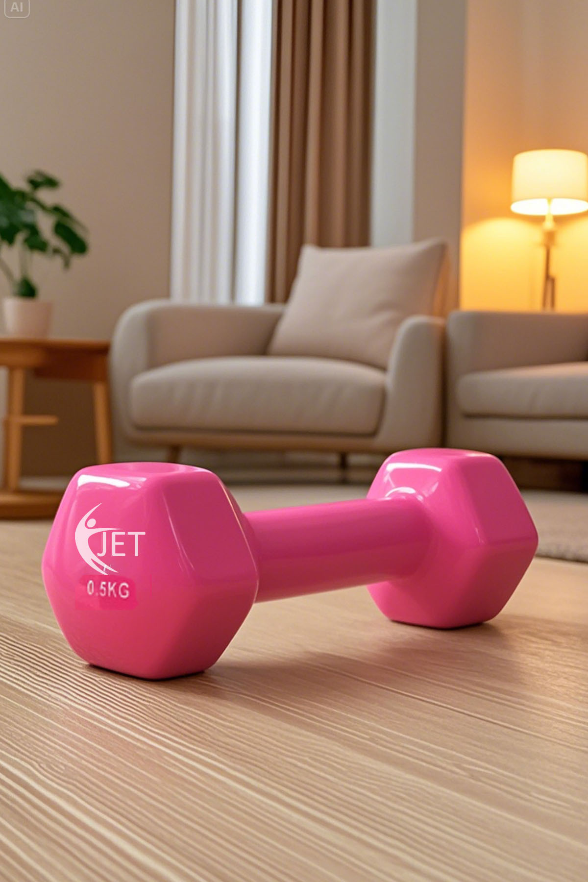 Jet Demir Dambıl 1 Adet 0.5 Kg Tekli 1 Tane Demir Döküm Vinyl Kaplama