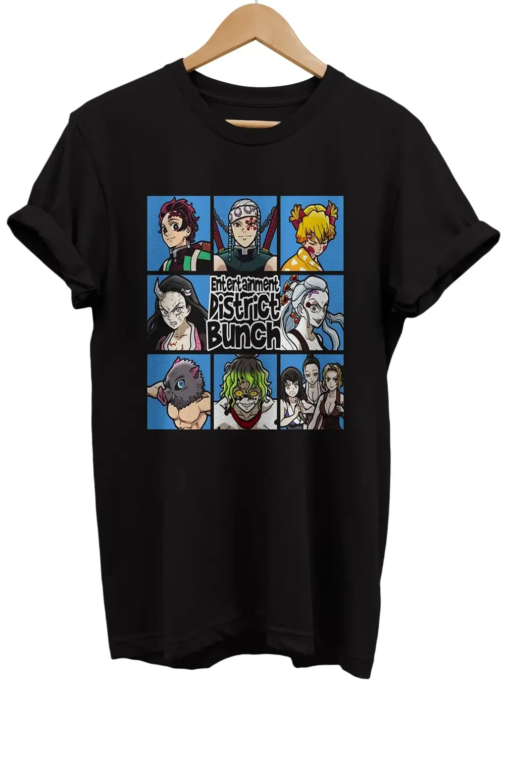 Demon Slayer Baskılı %100 Pamuk Oversize T-shirt