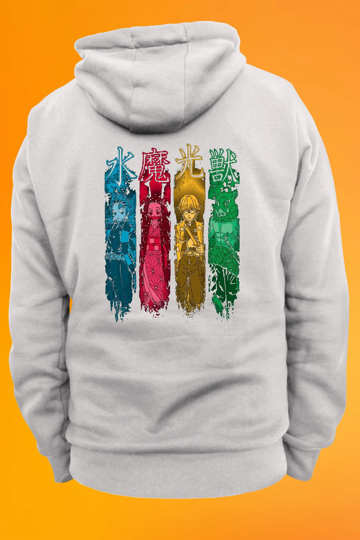 Demon Slayer Baskılı 3 Ipl. Şardonlu, Kalın (600GR.) Içi Polar Kapüşonlu Sweatshirt