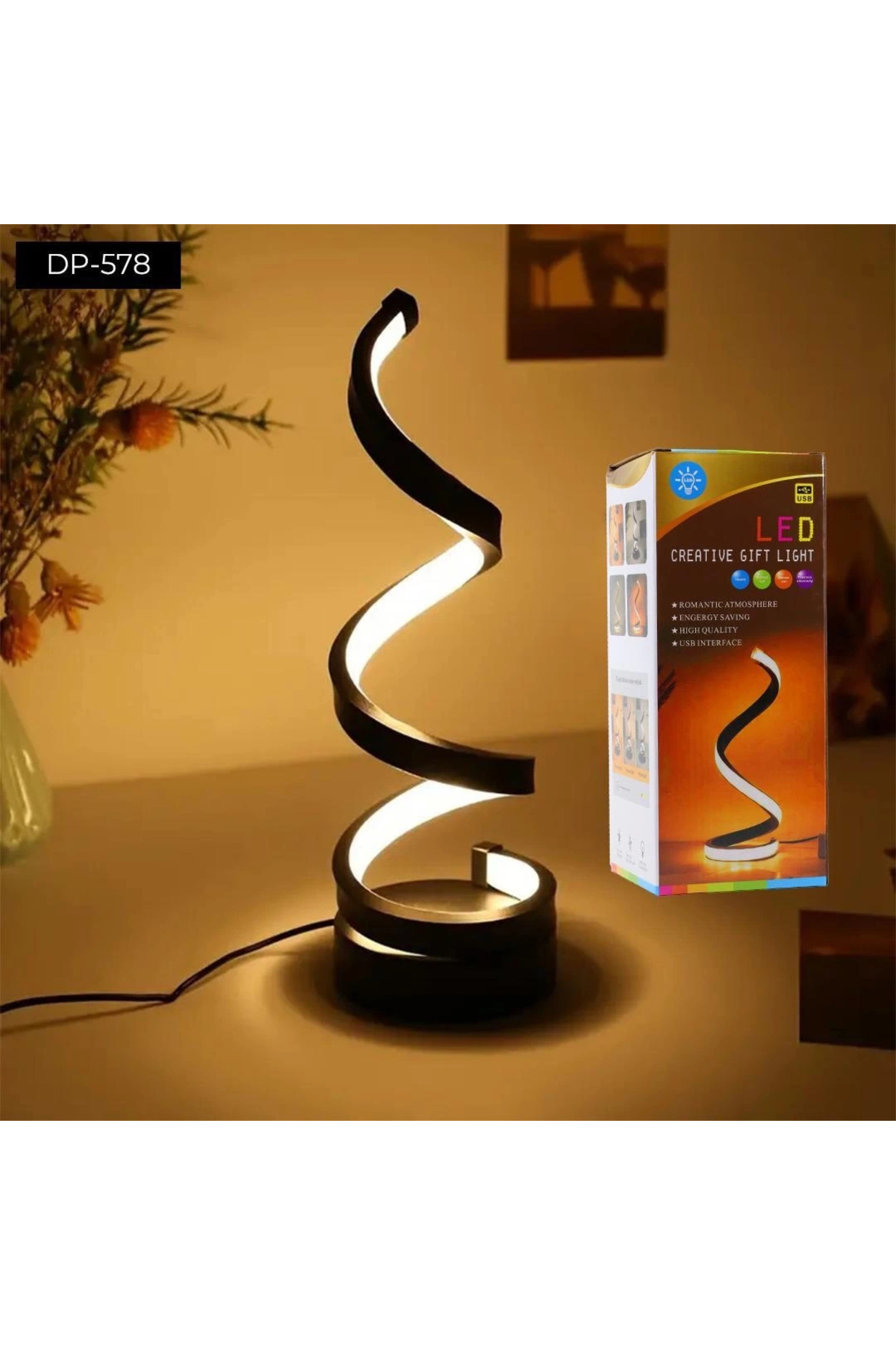 Butik Dempower Kıvrımlı Gece Lambası