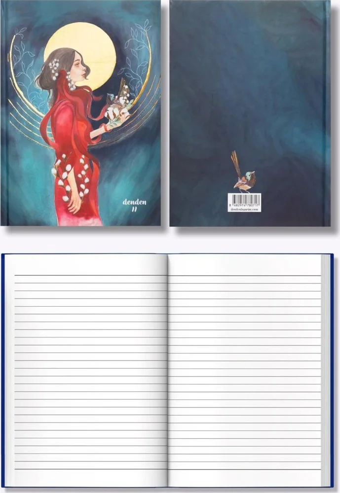 Denden Sert Kapaklı Defter Ayla Acet Yaldız Seri Zamansız 17x24 Denden Sert Kapaklı Defter Ayla Acet Yaldız Seri Zamansız 17x24