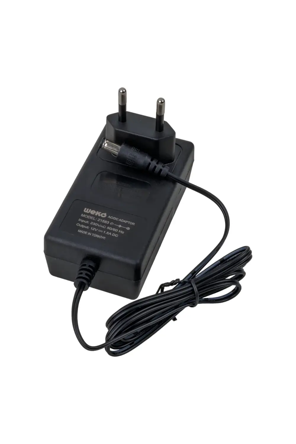 DENEY1 12 volt - 1.5 amper 5.5*2.5 uçlu yerli üretim plastik kasa