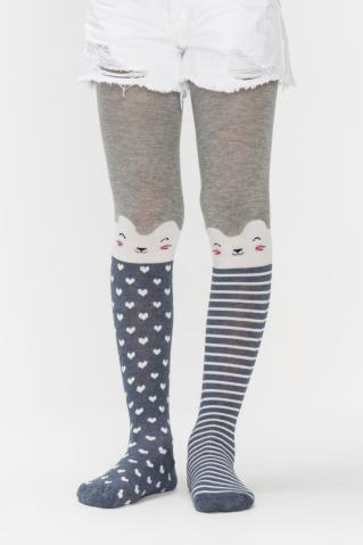 Penti Denim Mavi Pretty Kitten Külotlu Çorap