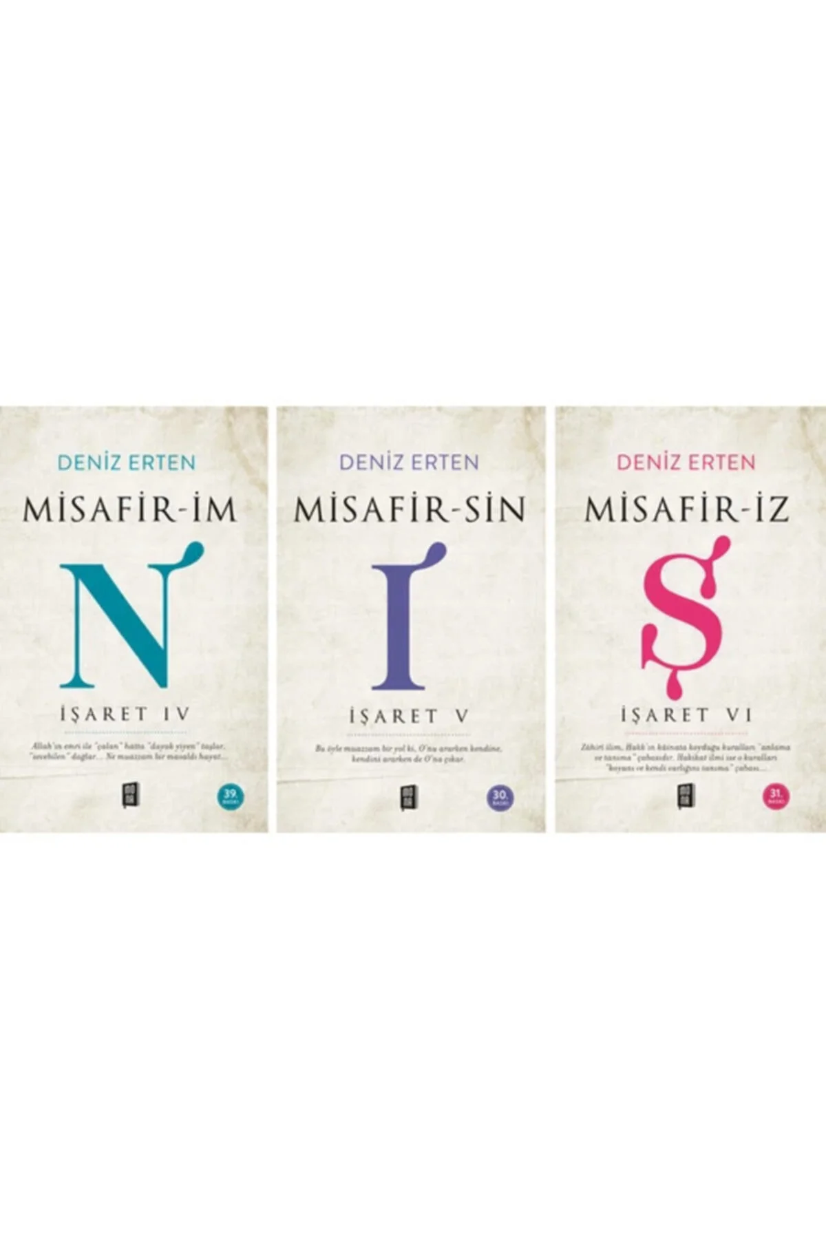 Deniz Erten Uyanış Işaret Serisi 4. 5. 6. Kitaplar Set - Misafirim - Misafirsin - Misafiriz