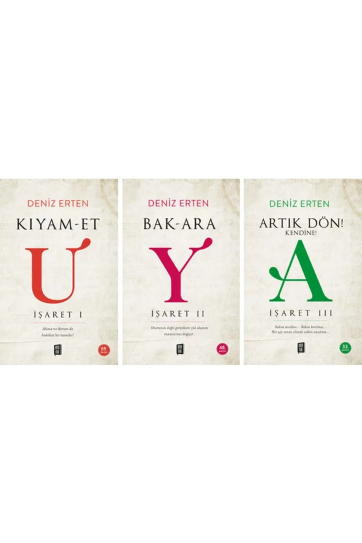 Deniz Erten Uyanış Işaret Serisi Ilk 3 Kitap Set - Kıyamet - Bakara - Artık Dön